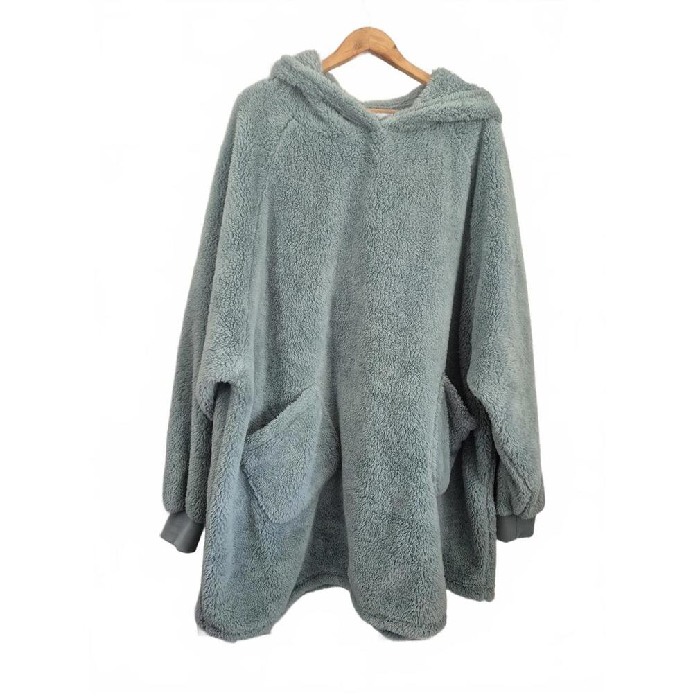 Bedsure Get Cozy Super Cozy Fuzzy Warm Pull Over Hooded Snuggie Wearable Blanket